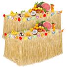 Decorações de festa, saia de mesa Pirekul Grass, 185x75 cm, palha