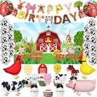 Decorações de festa Sumind Farm Animals Cow Theme Birthday Decorações de festa Sumind Farm Animals Cow Theme Birthday