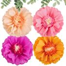 Decorações de festa SUNBEAUTY Giant Paper Flowers 20 cm 4 unidades