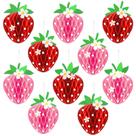 Decorações de festa Tenare Strawberry Honeycomb Balls x24