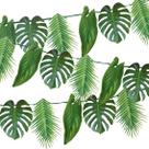 Decorações de festa Tropical Palm Leaf Garland 2,6 m verde