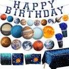 Decorações de festa UROINEPA Space Theme 142 unidades para crianças