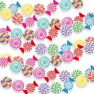 Decorações de festa Windkream Candy Garland Banner, 5 unidades