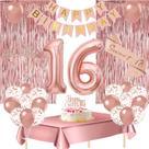 Decorações de festa xinkerco Sweet 16 para meninas com toalha de mesa