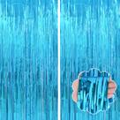 Decorações de festa YUKL Blue Backdrop Cortain Door Streamers Decorações de festa YUKL Blue Backdrop Cortain Door Streamers