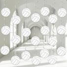 Decorações de festa ZOIIWA Volleyball Foil Swirl Ceiling x60 Decorações de festa ZOIIWA Volleyball Foil Swirl Ceiling x60