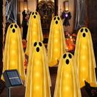 Decorações de Halloween ao ar livre Solar Ghost Lights, 6 pacotes Decorações de Halloween ao ar livre Solar Ghost Lights, 6 pacotes