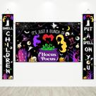 Decorações de Halloween Avezano Hocus Pocus Door Banner, 3 unidades