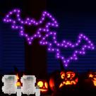 Decorações de Halloween Bastge Bat Window Lights, pacote com 2