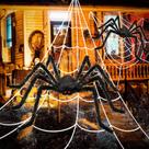 Decorações de Halloween Beswalf 2 Giant Spider 1 Triangular 1 Rodada