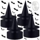 Decorações de Halloween, chapéu de bruxa Legigo, 24 peças com adesivos de morcego 3D