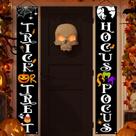 Decorações de Halloween e banners de portas OLANRUN 180 cm Trick or Treat