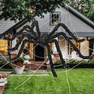 Decorações de Halloween Kendane 200 Spider Web com 59 Giant Spider