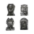 Decorações De Halloween Para Jardim: 4 Peças De Lápides De Espuma Para Cemitério, Casa Assombrada E