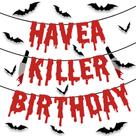 Decorações de Halloween Quimoy Have a Killer Birthday with 12 Bat