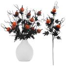 Decorações de Halloween RoseCraft Artificial Pumpkin Maple Leaf