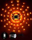 Decorações de Halloween Spider Web Lights String 96 LED