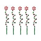 Decorações De Natal Em Plástico Espiral Bicolor, 5 Peças, DIY, Festivas, Para O Ano Novo E Decoração