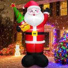 Decorações de Natal infláveis Giant Santa de 8 pés com luzes LED