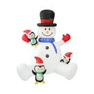 Decorações De Natal Infláveis LED De 7FT, Boneco De Neve E Pinguim, Para Uso Interno E Externo