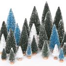 Decorações de Natal Waipfaru Blue Bottle Brush Trees 21 unidades