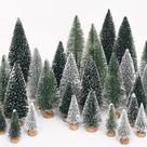 Decorações de Natal Waipfaru Bottle Brush Trees 21 unidades
