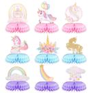 Decorações de peças centrais Honeycomb JJYHEHOT Unicorn Party