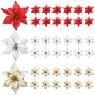 Decorações de poinsétia de Natal WILLBOND 45 peças de 13 cm