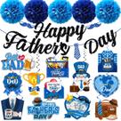 Decorações do Dia dos Pais HAKOTI Best Dad Ever com banner e redemoinhos