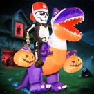 Decorações infláveis de Halloween DomKom Skeleton Knight 6FT