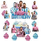 Decorações para Bolo Bovulo 25 Peças Topos de Festa de Futebol