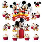 Decorações para bolo DSOE 25 peças Topos de Aniversário do Mickey