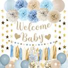 Decorações para chá de bebê Amandir Dusty Blue Boy Welcome Baby
