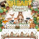 Decorações para chá de bebê Tentaquil Woodland Animals 108 unidades