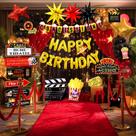 Decorações para Festa Temática de Cinema Pzoixuvo, Aniversário, 150 peças Decorações para Festa Temática de Cinema Pzoixuvo, Aniversário, 150 peças
