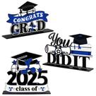 Decorações para festas de formatura LINGTEER Class of 2025 Blue