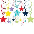 Decorações suspensas em espiral Amscan Sparkling Shooting Star