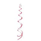 Decorações suspensas em espiral exclusivas de plástico vermelho rubi de 26", pacote com 8 Decorações suspensas em espiral exclusivas de plástico vermelho rubi de 26", pacote com 8