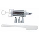 Decorador De Bolo Inox para Confeitar Com 4 Bicos + Espátula