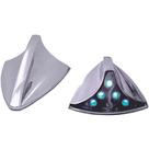 Decorativa Tubarao Cromada Luz Sequencial Vermelha Universal Ate 2021 Nk-470774
