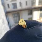 Dedeira de Ouro 24K Letra em Zircônia Colorida Anel Feminino Banhado