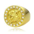 Dedeira de Ouro 24K São Jorge Cravejado 8g Banhado a Ouro