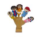 Dedoches Familia Branca Morena Contar Histórias Brinquedo em Feltro Lúdico Dedoches Familia Branca Morena Contar Histórias Brinquedo em Feltro Lúdico