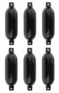 Defensa Inflável PVC Preta G5 22 X 69 cm Lancha Barco Kit 6