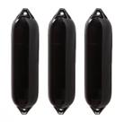 Defensa Náutica F0 11x41 Preta Inflável Barco Lancha Kit 3