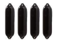 Defensa Náutica F0 11x41 Preta Inflável Barco Lancha Kit 4