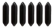 Defensa Náutica F0 11x41 Preta Inflável Barco Lancha Kit 6