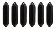 Defensa Náutica F1 15x61 Preta Inflável Barco Lancha Kit 6 Defensa Náutica F1 15x61 Preta Inflável Barco Lancha Kit 6