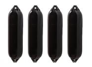 Defensa Náutica F2 21x61 Preta Inflável Barco Lancha Kit 4