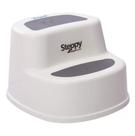Degrau Burigotto Steppy 2 em 1 Branco com Cinza